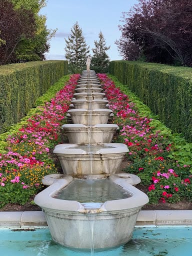 The breathtaking beauty of a dramatic fountain set in an exquisite Italian Garden.