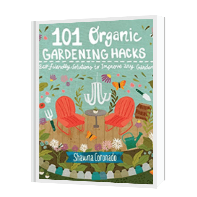 Bookcover for 101 Organic Gardening Hacks by Shawna Coronado