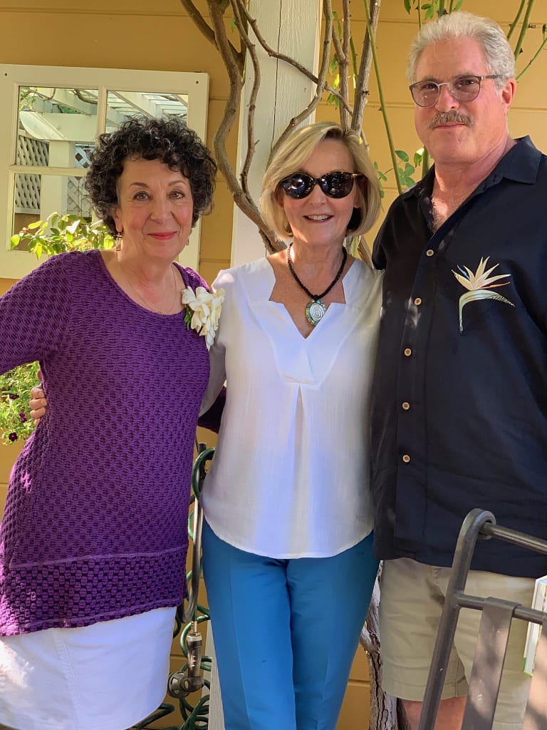 Book contributors, Bob Lasser and Pat Shepherd congratulating Toni Gattone at The Lifelong Gardener book launch event.