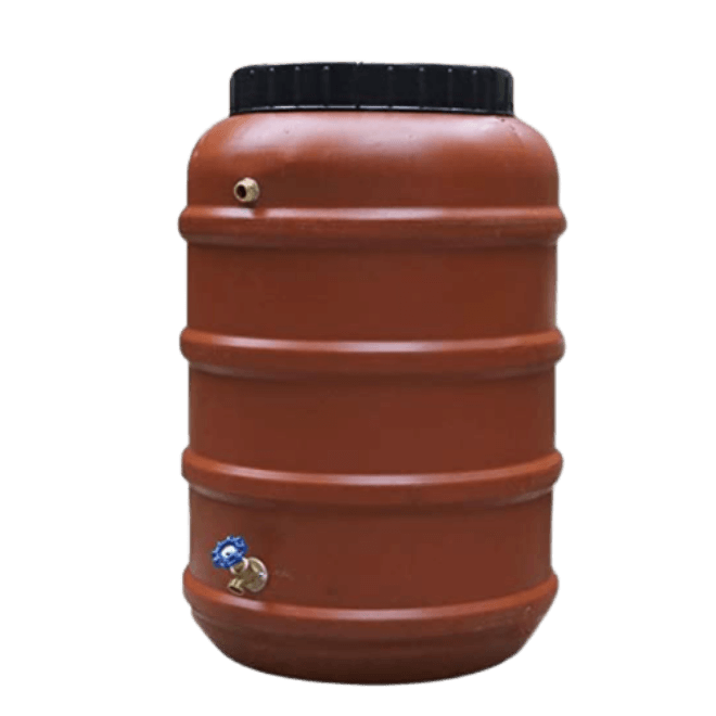 Rain Barrel DIY Kit Upcycled & Recycled, 58 Gallon Size